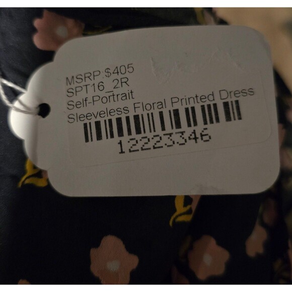 NWT Self-portrait sleveless midi floral dress. FLAWED. Size 2 - Picture 11 of 11